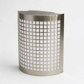 Odtieň z kovovej lampy nehrdzavejúca oceľ