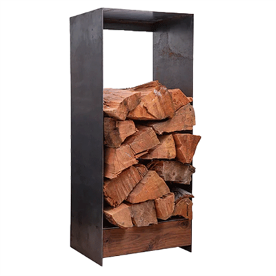 Drevené úložisko uhlíková oceľ hrdza - DODÁVATEĽNÁ DIY